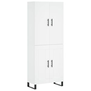vidaXL Dulap &icirc;nalt, alb, 69,5x34x180 cm, lemn compozit