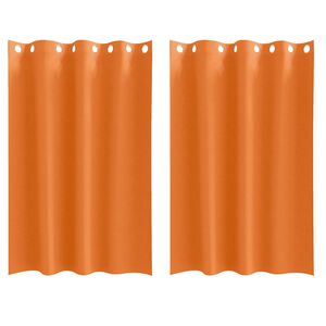 vidaXL Perdele Opaque cu Inel 2 buc. Portocalie Aprinsă 175 x 140 cm