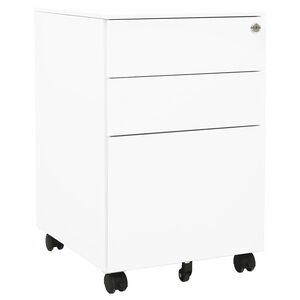 vidaXL Dulap dosare mobil, alb, 39x45x60 cm, oțel