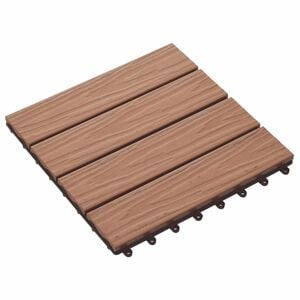 vidaXL Plăci pentru Deck 11 pcs Maro deschis 30 x 30 cm Lemn compozit