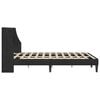 vidaXL Cadru de pat cu headboard Negru 140 x 200 cm Catifea