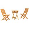 vidaXL Set Bistro Pliabil 3 buc. Maro Lemn Solid de Acacia