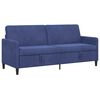 vidaXL Sofa cu Spațiu de Depozitare Albastru Poliție 192 x 78 x 87 cm