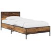 vidaXL Cadru de Pat cu Tăblie Lemn vechi 80 x 200 cm Lemn prelucrat