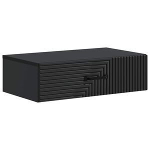 vidaXL Masă laterală montată pe perete 59 x 34,5 x 17 cm Negru