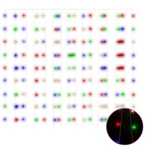 vidaXL Instalație lumini tip perdea 300 LED multicolor 3x3 m 8 funcții