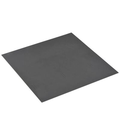 vidaXL Plăci de pardoseală autoadezive, PVC, 5,11 m², negru, cu model