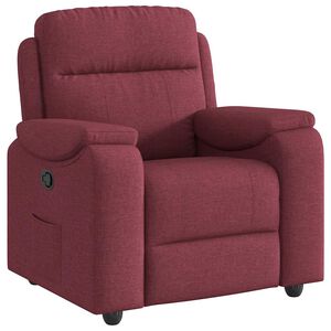 vidaXL Fotoliu rabatabil, roșu vin, material textil
