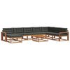 vidaXL Set de canapele de exterior 9 buc. Natural și Antracit
