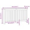 vidaXL Capac pentru radiator Stejar Negru 149 x 20 x 82 cm