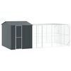 vidaXL Cușcă pentru păsări Antracit 635 x 304 x 247 cm Oțel Galvanizat