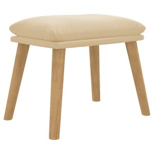 vidaXL Taburet, crem alb, 45x29,5x35 cm, catifea