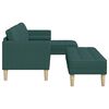 vidaXL Set de canapea 2 pcs Verde închis 173 x 131 x 67 cm țesătură