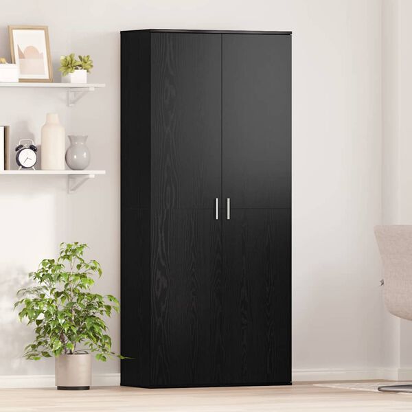 vidaXL &Icirc;nălțat Stejar negru 80 x 35 x 180 cm Lemn compozit