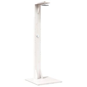 vidaXL Duș exterior 214,5 cm Lemn masiv de pin și oțel inoxidabil Alb