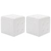 vidaXL Taburet, 2 buc., alb, 30x30x30 cm, piele ecologică