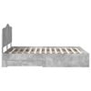 vidaXL Cadru de pat cu sertar Gri din beton 160 x 200 cm Lemn compozit