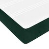 vidaXL Pat box spring cu saltea, verde &icirc;nchis, 160x200 cm, catifea