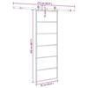 vidaXL Ușă glisantă cu set de feronerie neagră 76x205 cm Sticlă ESG