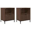 vidaXL Dulap de noapte 2 pcs Stejar brun 49 x 36 x 61 cm Lemn compozit