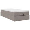 vidaXL Cadru de pat otoman cu saltea Taupe 90x190cm Material