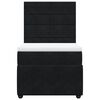 vidaXL Pat box spring cu saltea, negru, 80x200 cm, catifea