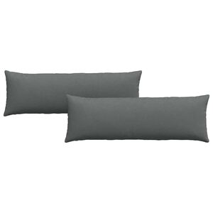 vidaXL Perne pentru canapea 2 pcs Gri &icirc;nchis 120 x 40 cm țesătură