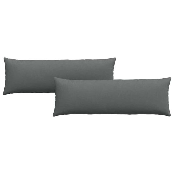 vidaXL Perne pentru canapea 2 pcs Gri &icirc;nchis 120 x 40 cm țesătură