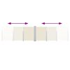 vidaXL Copertină laterală dublă retractabilă, crem, 170 x 600 cm