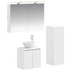 vidaXL Set de mobilier pentru baie 4 pcs Alb Lemn prelucrat și sticlă