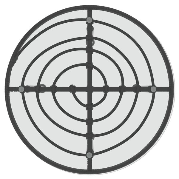 vidaXL Masă de bucătărie, Ø50 cm , sticlă securizată și oțel