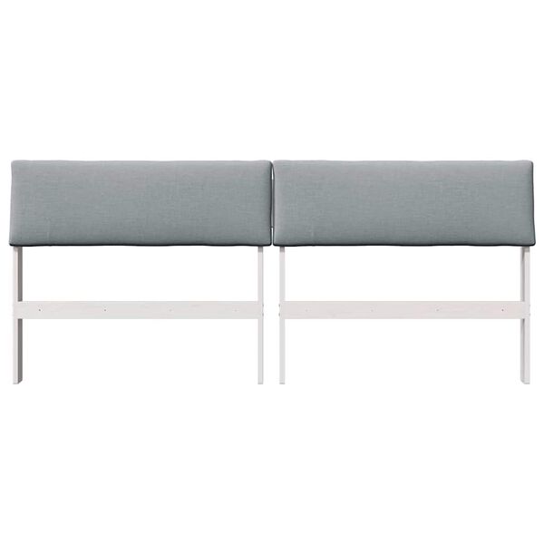 vidaXL Tăblie tapițată Gri deschis 180 cm Lemn de pin masiv