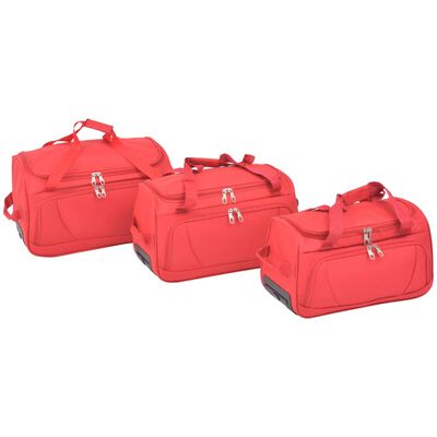vidaXL Set de valize, 3 piese, roșu