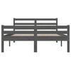 vidaXL Cadru de pat, gri, 140x190 cm, lemn masiv de pin