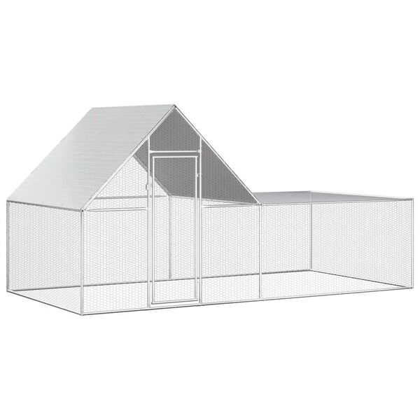 vidaXL Coteț pentru păsări, 4 x 2 x 2 m, oțel galvanizat