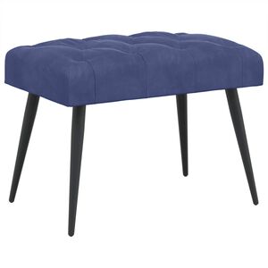 vidaXL Bancă cu butoane capitonate Albastru Poliție 60 x 40 x 45 cm