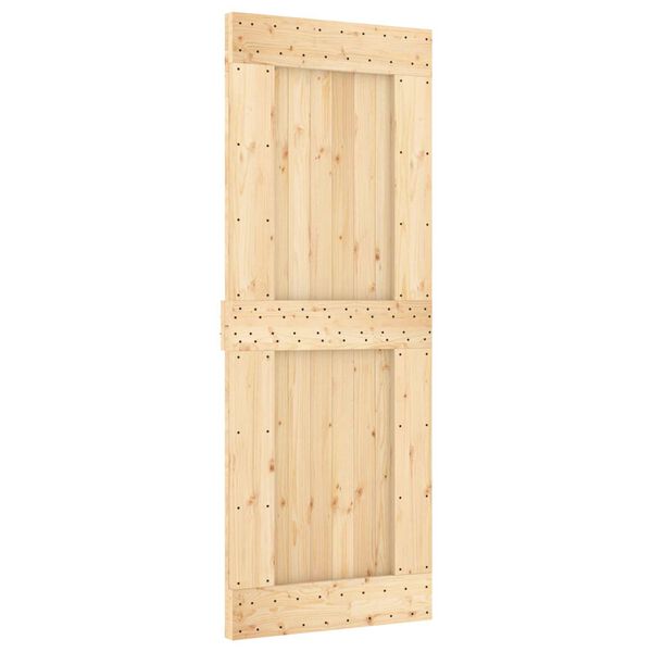 vidaXL Ușă NARVIK natural 80 x 210 cm Lemn de Pin Solid
