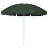 vidaXL Umbrelă de soare de plajă, verde, 240 cm