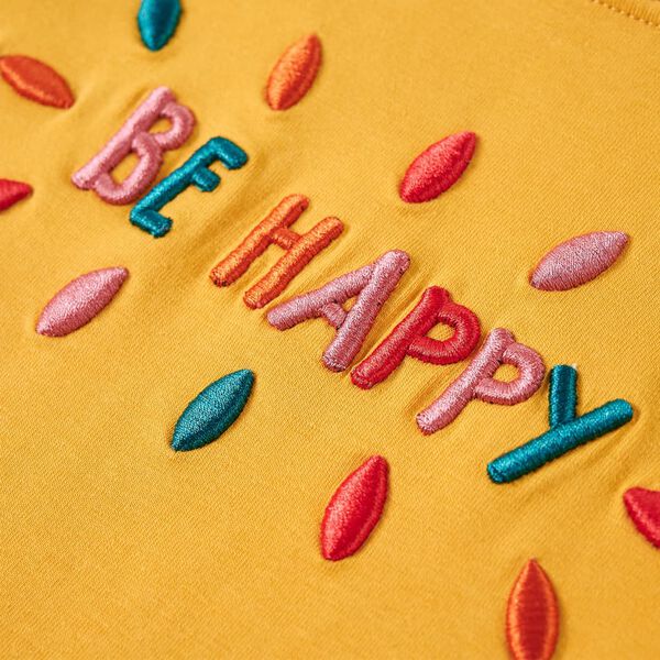 Tricou de copii cu m&acirc;neci lungi, ocru &icirc;nchis, 140