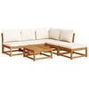 vidaXL Set mobilier grădină cu perne, 6 piese, lemn masiv acacia