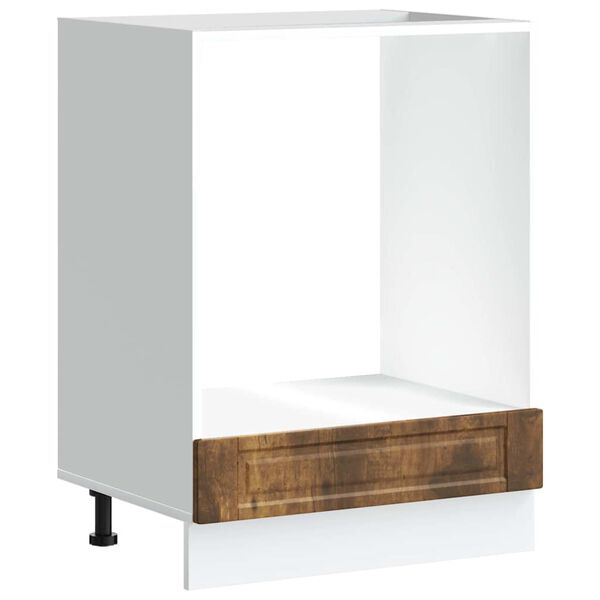 vidaXL Dulap pentru cuptor "Porto" din lemn de stejar afumat