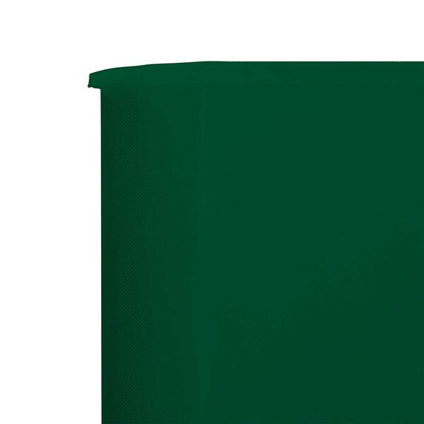 vidaXL Paravan anti-v&acirc;nt cu 3 panouri, verde, 400 x 80 cm, textil