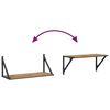 vidaXL Șemele de perete 2 pcs Stejar Artizanal 60 x 25 x 25,5 cm