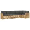 vidaXL Set de canapele de exterior 6 pcs Alb și antracit