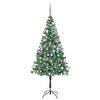 vidaXL Brad Crăciun artificial pre-iluminat globuri/conuri pin 180 cm