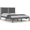 vidaXL Cadru de pat, gri, 140x200 cm, lemn masiv de pin