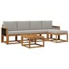 vidaXL Set de canapele de exterior 6 buc. Natural și gri deschis