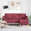 vidaXL Set de canapea cu pernă Roșu Vin Poliester