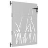 vidaXL Poartă de grădină 85x150 cm, oțel corten, design cu iarbă