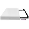 vidaXL Raft de perete suspendat, alb extralucios, 60x23,5x3,8 cm, MDF